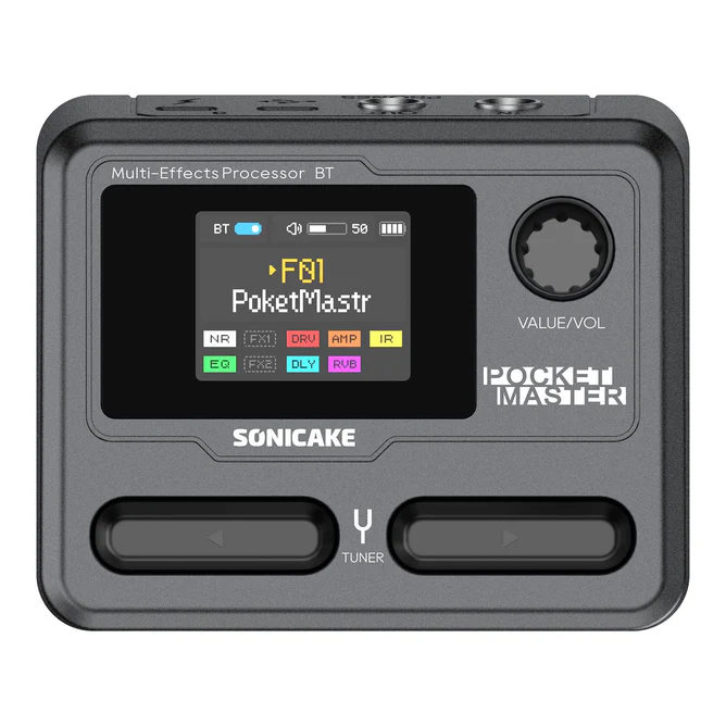 SONICAKE Pocket Master compact multi-effects device for guitar and bass practice