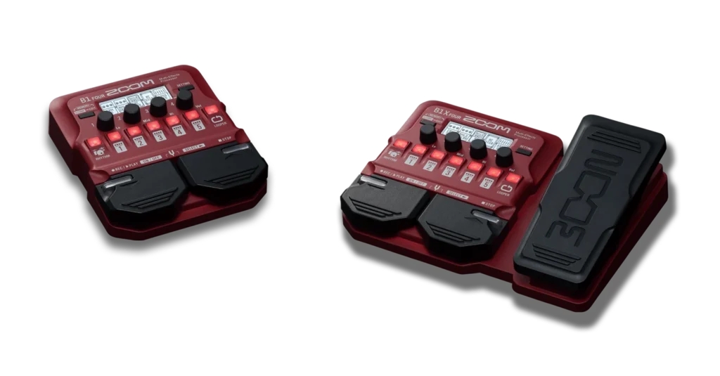 ZOOM B1 FOUR bass multi-effects pedal for practice and headphone use