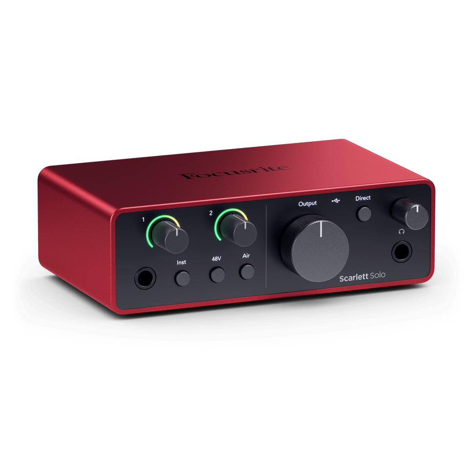 Focusrite Scarlett Solo USB audio interface for home recording and practice